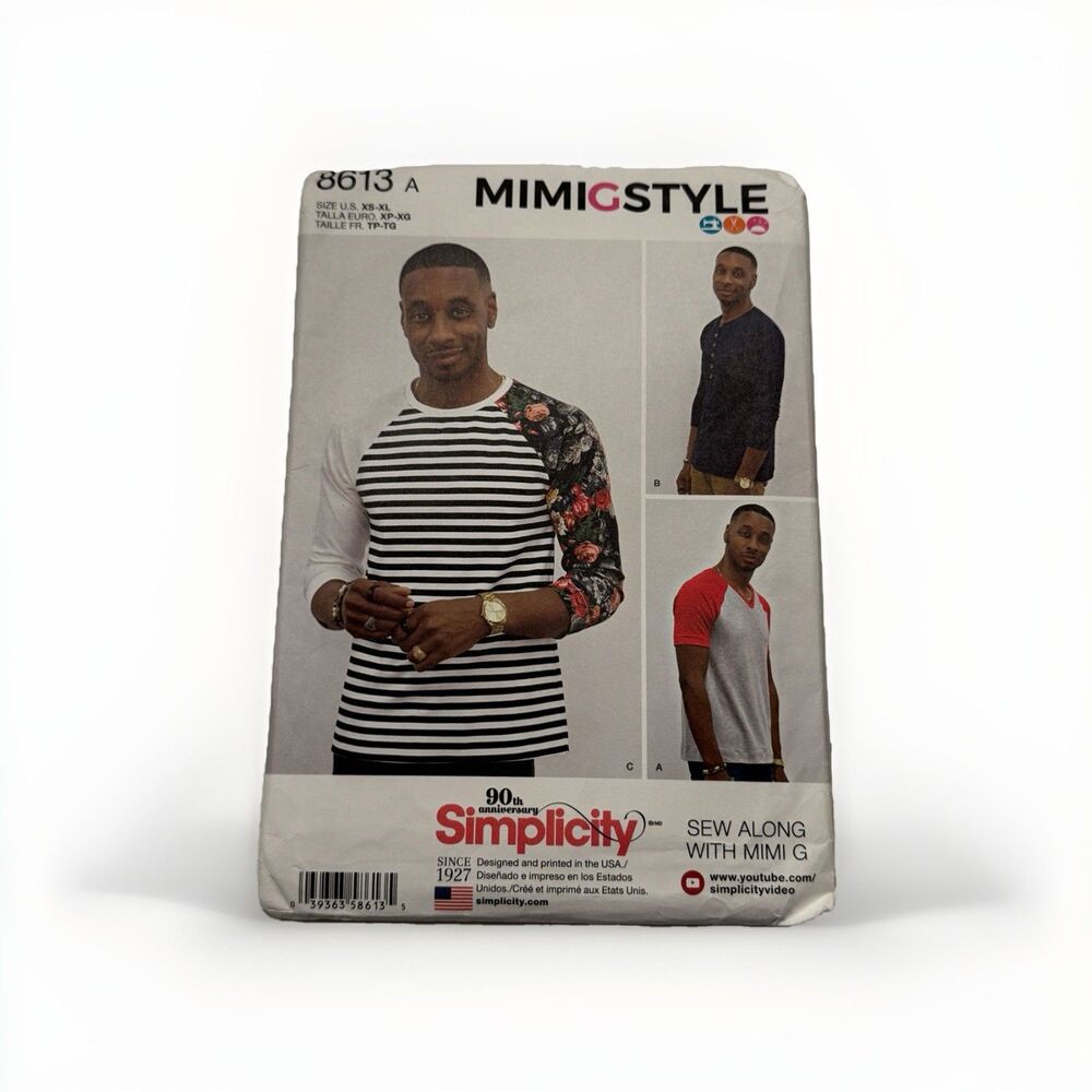 Simplicity Mimi G 8613 Mens Knit Top Variations Pattern Men's XS Sm Med L XL